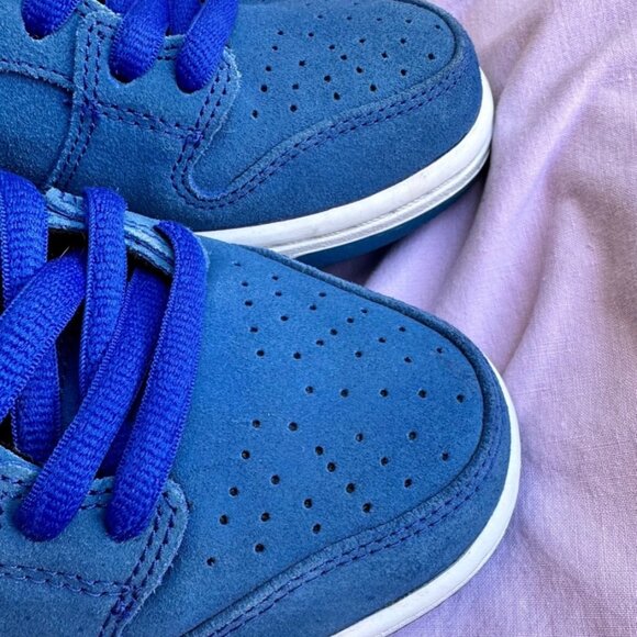 NWOT NIKE SB Dunk HI Game Royal W/ Black pebble (faux snakeskin) SWOOSH main image 5